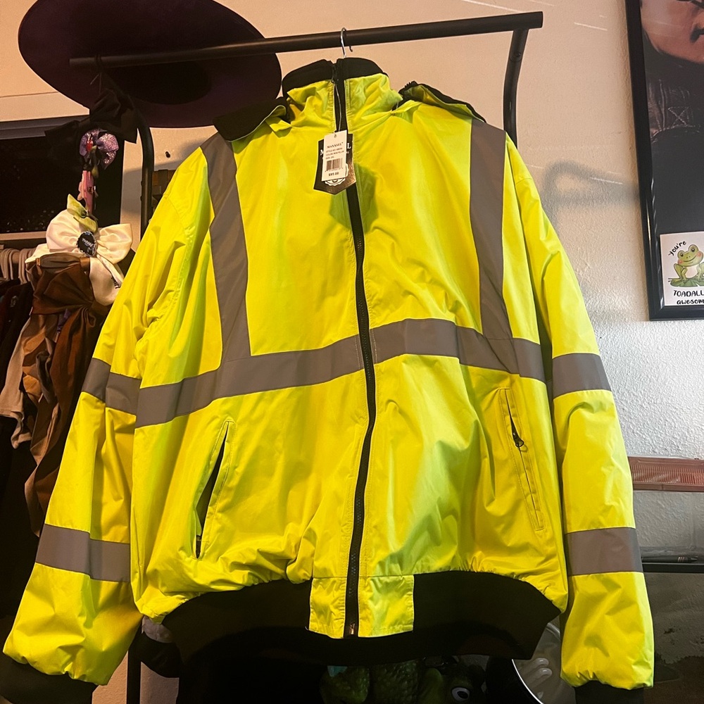 High-Visibility Yellow Windbreaker